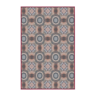 Tapis décoratif gris géométrique