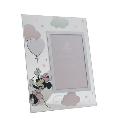 Disney 5" x 7"  Minnie Mouse Silver Plated Glass Frame