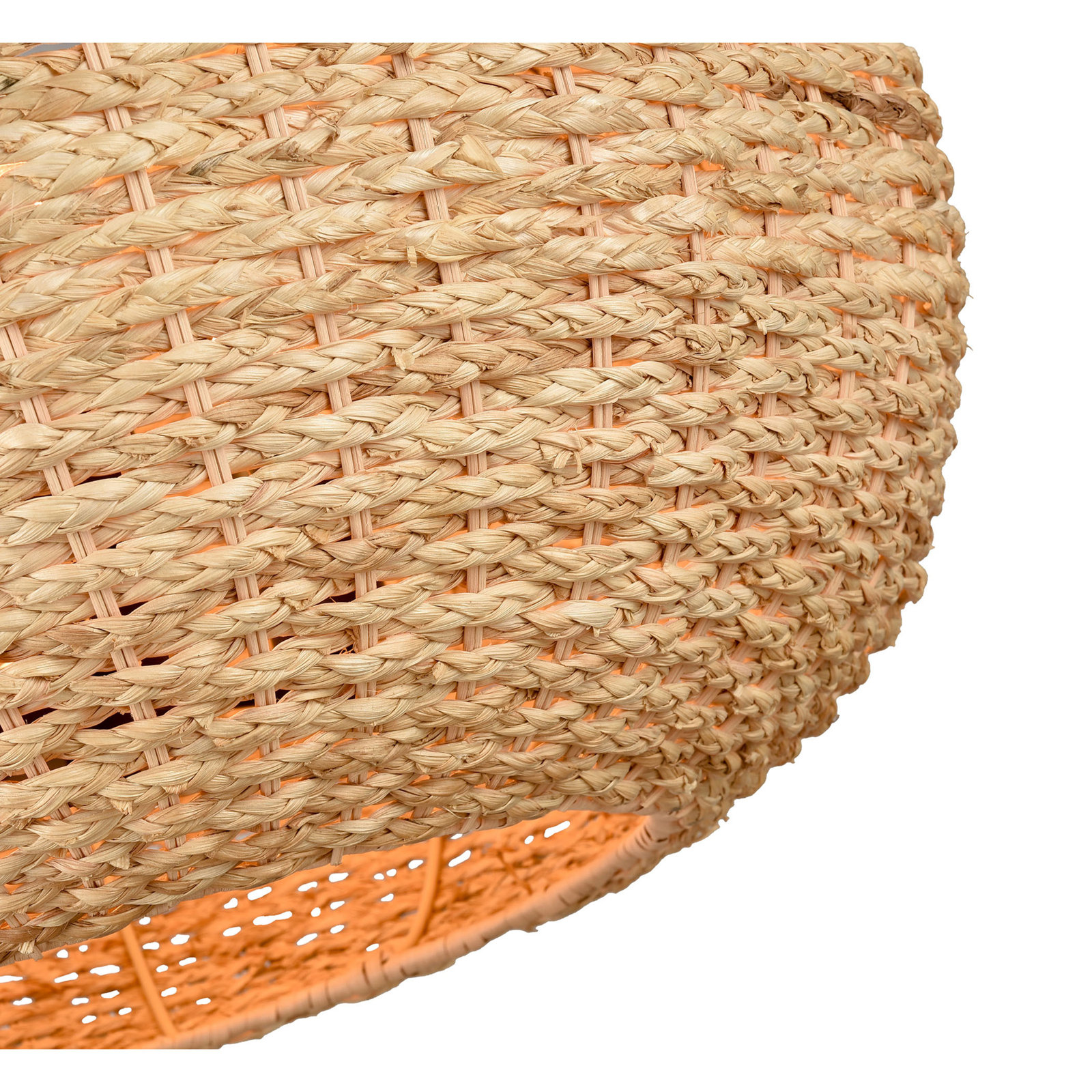 Bemo 3 Light Pendant Light in Oiled Bronze with Natural Rattan Shade
