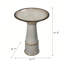 Ceramic / Porcelain Sundial Birdbath-2102831201