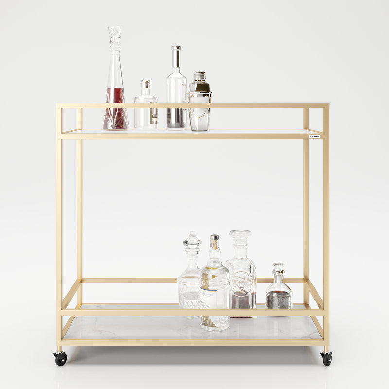 Ginger Metal Bar Cart