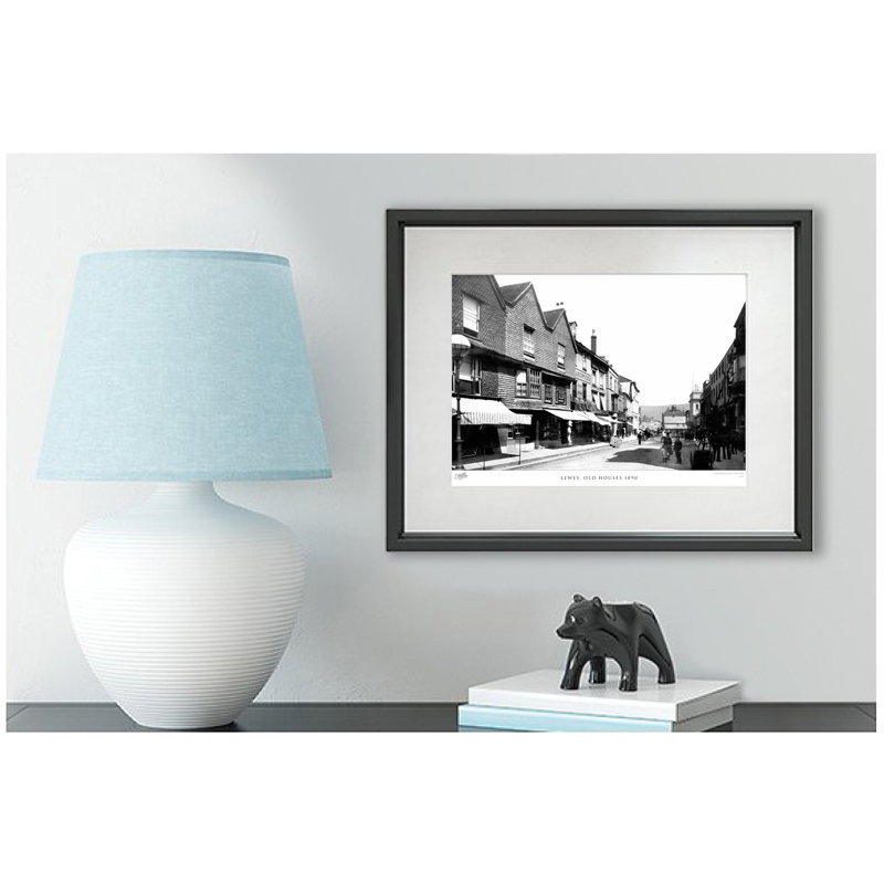 Lewes, Old Houses 1890 by Francis Frith - Single Picture Frame Print, 40cm H x 50cm W x 2.3cm D