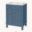 Meuble-lavabo 24 po avec lavabo en céramique, petite armoire de salle de bain moderne, 2 tiroirs et tablette réglable