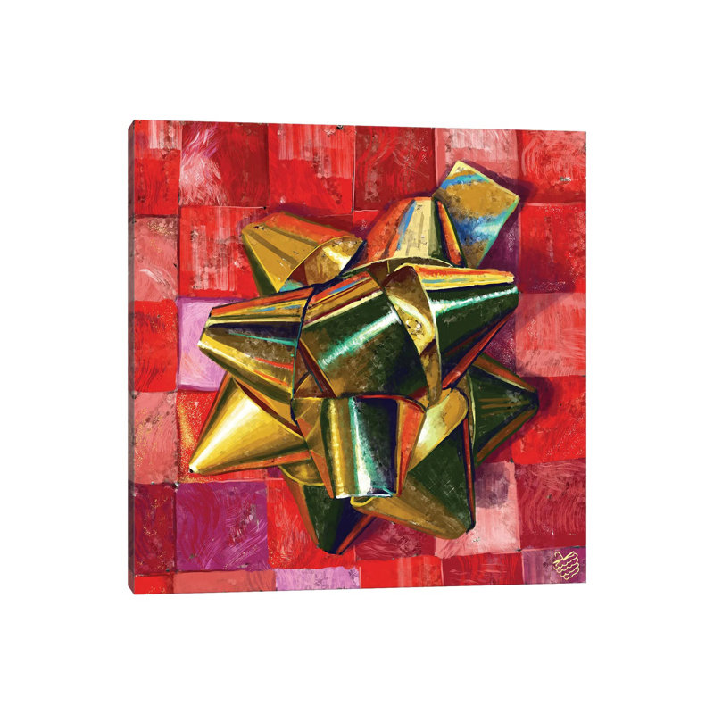 Golden Bow - reproduction d'art murale - toile tendue, Toile tendue, Ne s’applique pas, H 12 po x l 12 po