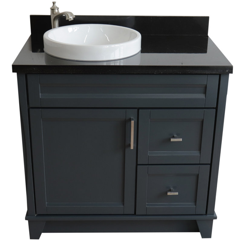 Ensemble de meuble-lavabo simple 37 po Casden, Noir galaxie, Monotrou