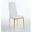 Ensemble de 4 chaises, pattes de couleur dorée, siège blanc-1074360743-1074360760