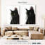 Simple chat noir sur toile-988107592