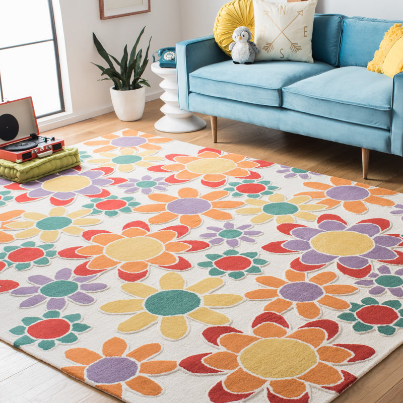 Asfrith Hand Tufted Wool And Cotton With Latex Rug, Rectangle 8' x 10'