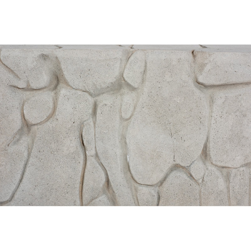 Table basse Chunk, rectangulaire, pierre romaine