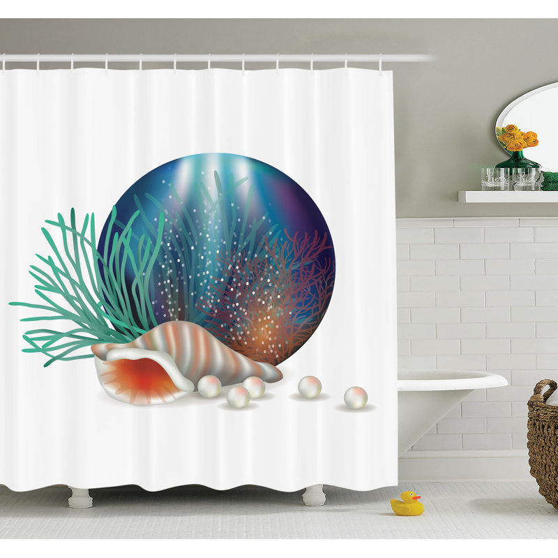 Ensemble de rideau de douche sous l’océan subaquatique, H 70 po x l 69 po