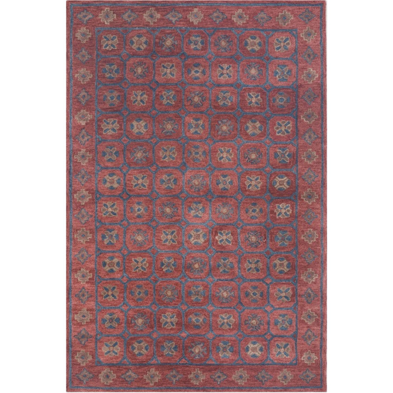 Tapis en laine touffeté à la main, Rectangle de 5 pi x 8 pi