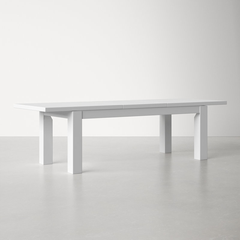 White Gloss Extendable Rectangular MDF Dining Table