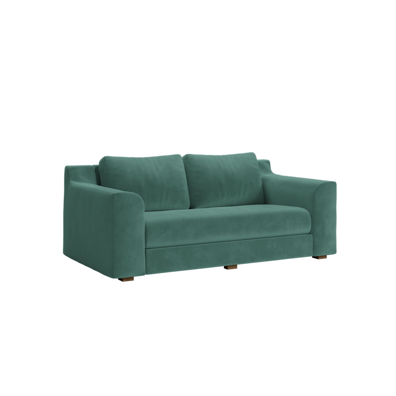 Elevate Loveseat, Seafoam Recycled Velvet