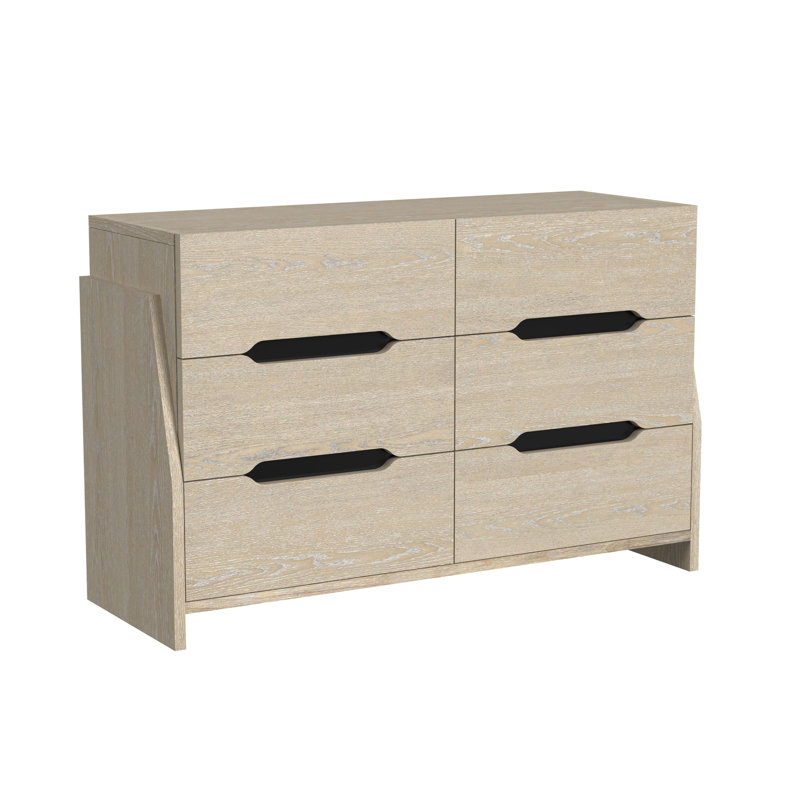 Commode 6 tiroirs Itsumi, Crème