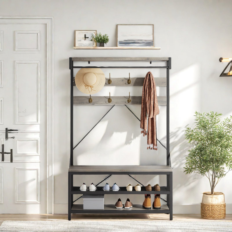 Hall Tree 101.6cm Wide, Grey