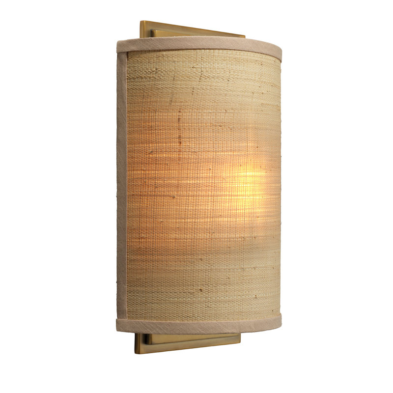 Applique murale 1 lumière Riley Raffia, Beige