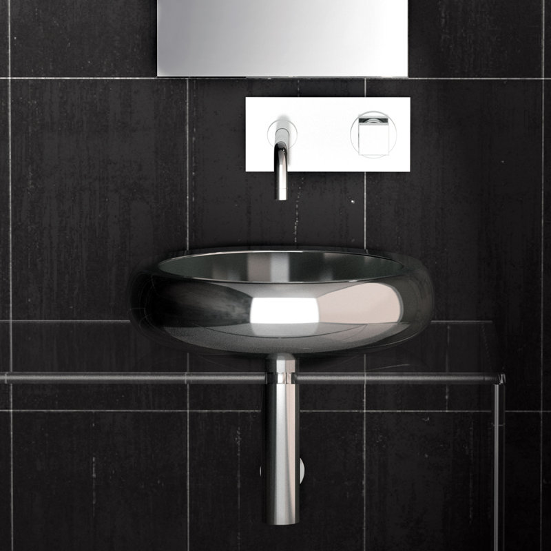 Zero 15.8'' L Bathroom Sink, Rame Starlight