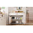 35.4" W Rolling Kitchen Island Table With Drop Leaf, On Wheels, Storage Cabinet, Drawer, Spice Towel Rack, White-1145931878