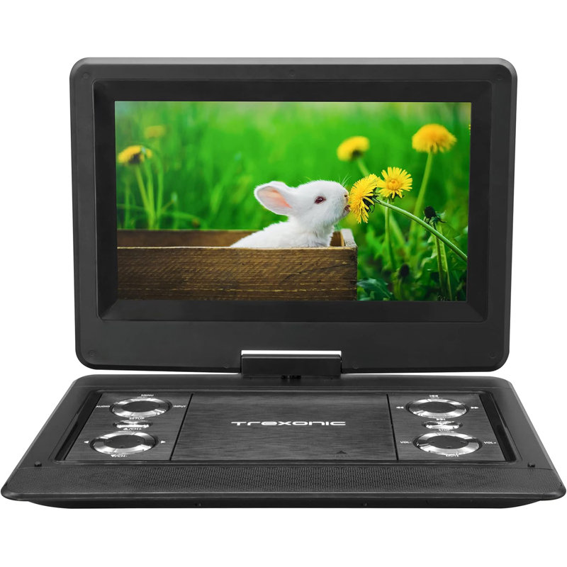 Trexonic Portable TV+DVD Player with Color TFT LED Screen and USB HD AV Inputs