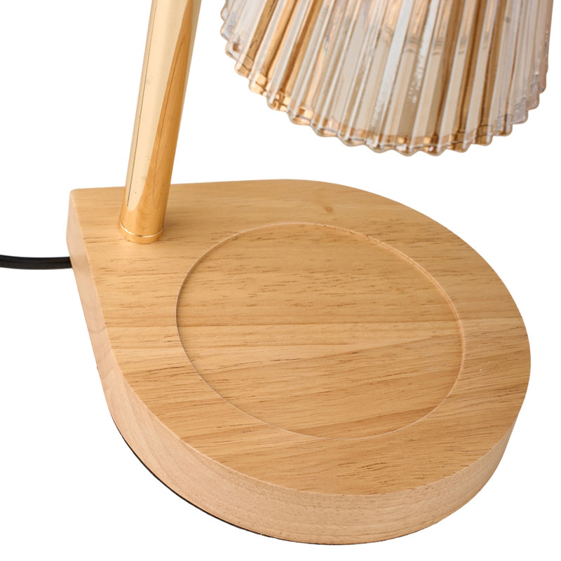 Wood USB Table Lamp