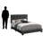 Carissa Transitional Queen Size Bed in Gray Boucle, 45.58'' H X 64.06'' W X 85.12'' L-153552560