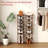 Hulett 45'' Freestanding Vertical 7-Tier Wooden Shoe Rack with Top Storage Shelf-1498331293