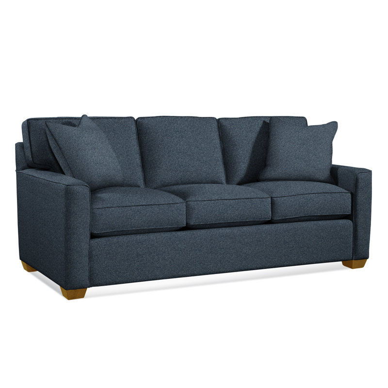 Easton Sofa, Gel Memory Foam Mattress, Havana, Basic Blue
