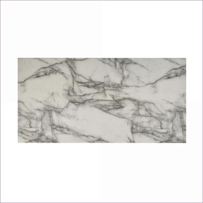 Table basse de 47 po en faux marbre blanc avec tiroir - Centre de table peu encombrant