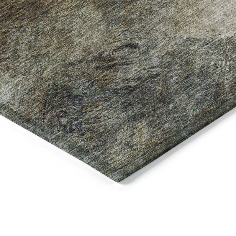 Tapis intérieur lavable abstrait 9 pi x 12 pi beige
