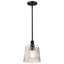  Alonsa - Pendant - Matte Black Finish - Clear Ribbed Glass-2117410897