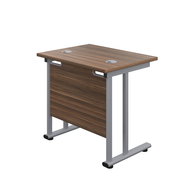 Bouton Metal Base Desk Shell, White, Silver