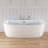 67'' Freestanding Whirlpool Tub Soaking Acrylic Bathtub With Faucet
