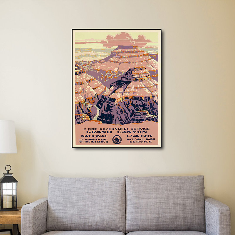 Grand Canyon C1938, affiche de voyage rétro, art mural