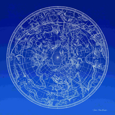 «Constellations Map I» par Seven Trees Design - impression sur toile tendue