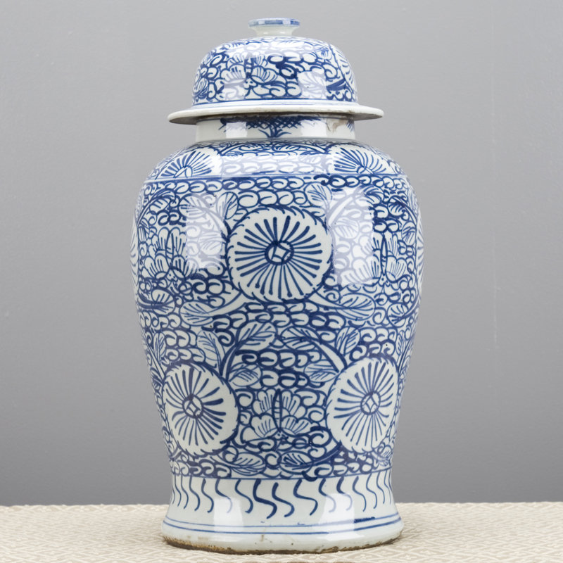 Handmade Porcelain China Ginger Jar