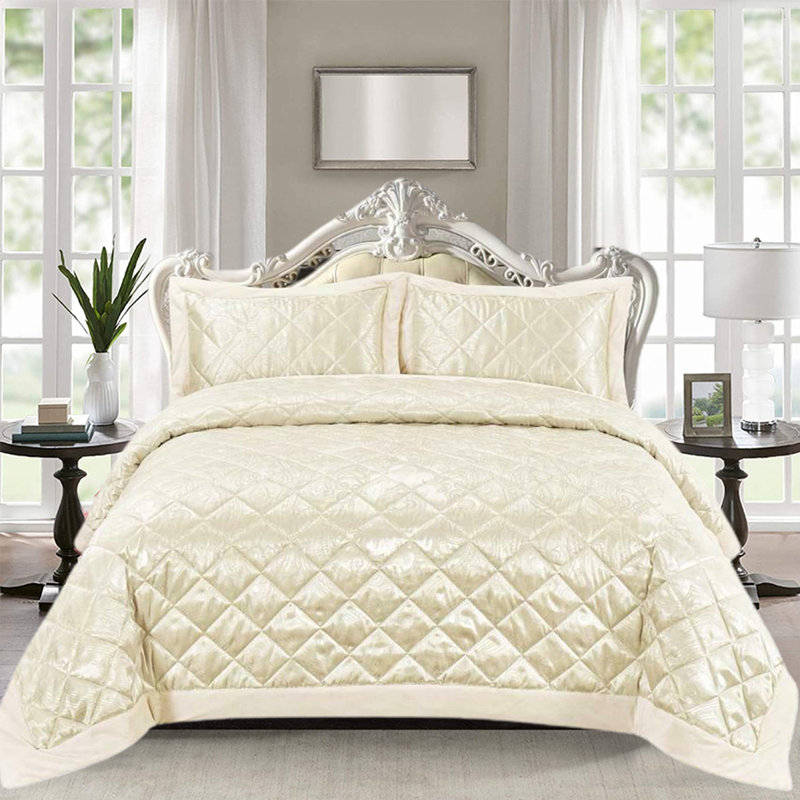 Cimarr No Pattern Bedspread, W250 x L250cm, Beige