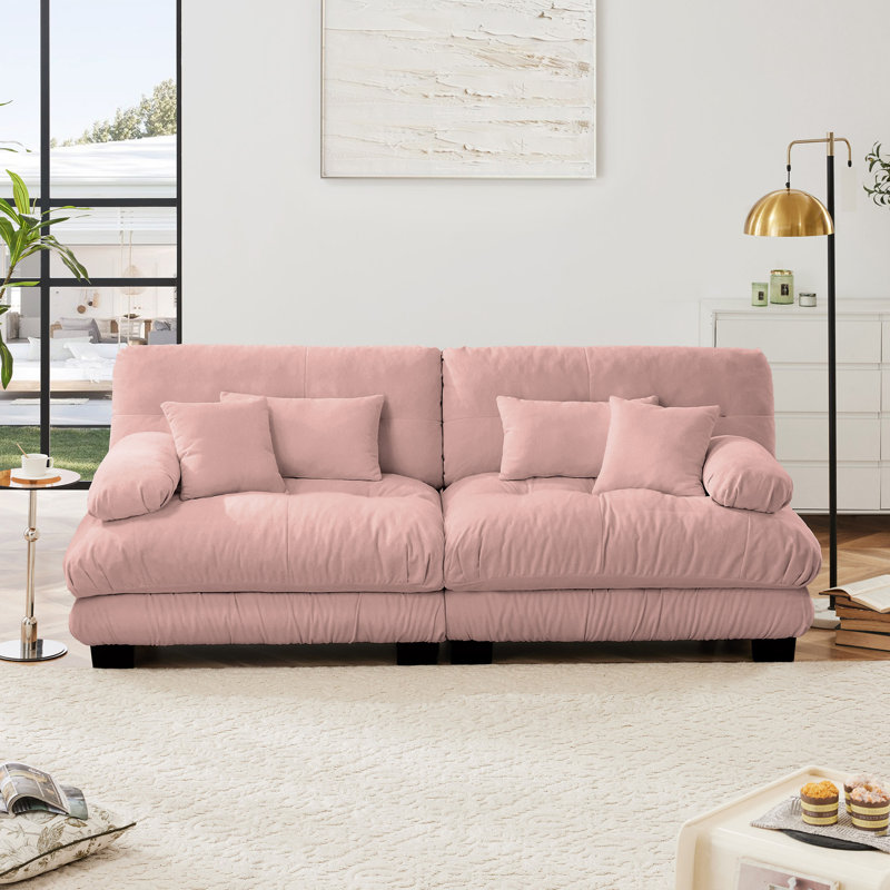 Canapé 2 places Cloud Couch, Rose, H 35,4 po x l 94,4 po x P 36 po, 2
