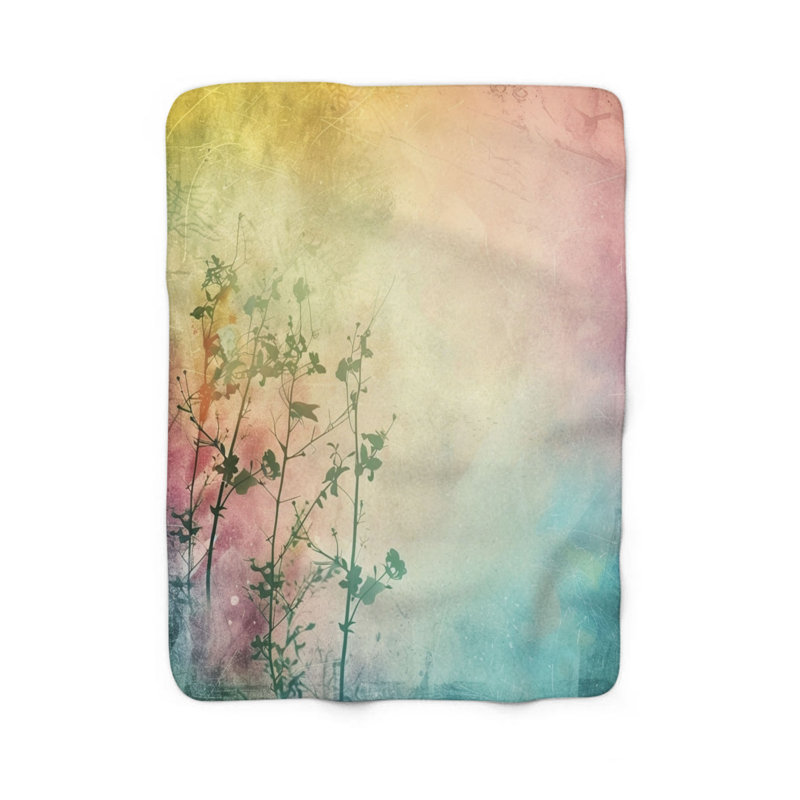  Couverture à motif floral punk, L 60 po x L 80 po