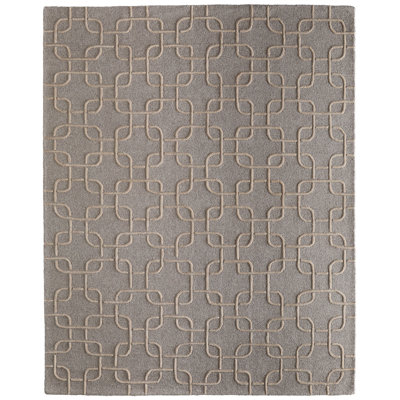 Kimball Transitional Trellis & Lattice Gray Area Rug