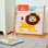 3 Sprouts - Book Shelf - Kids Book Rack Organizer  - Baby Room Bookcase, Lion
