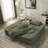 80" Compressed Foam Sleeper Sofa Bed, Corduroy Foldable Couch Bed, Convertible Living Room Set — No Assembly Required-1956771035