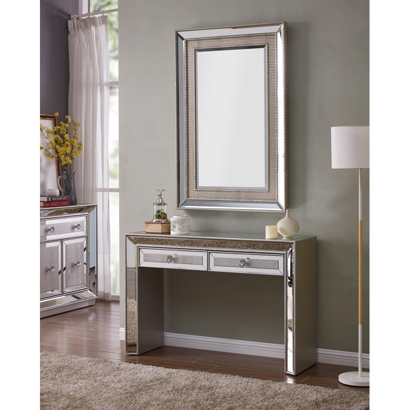 120cm Glass Top Console Table