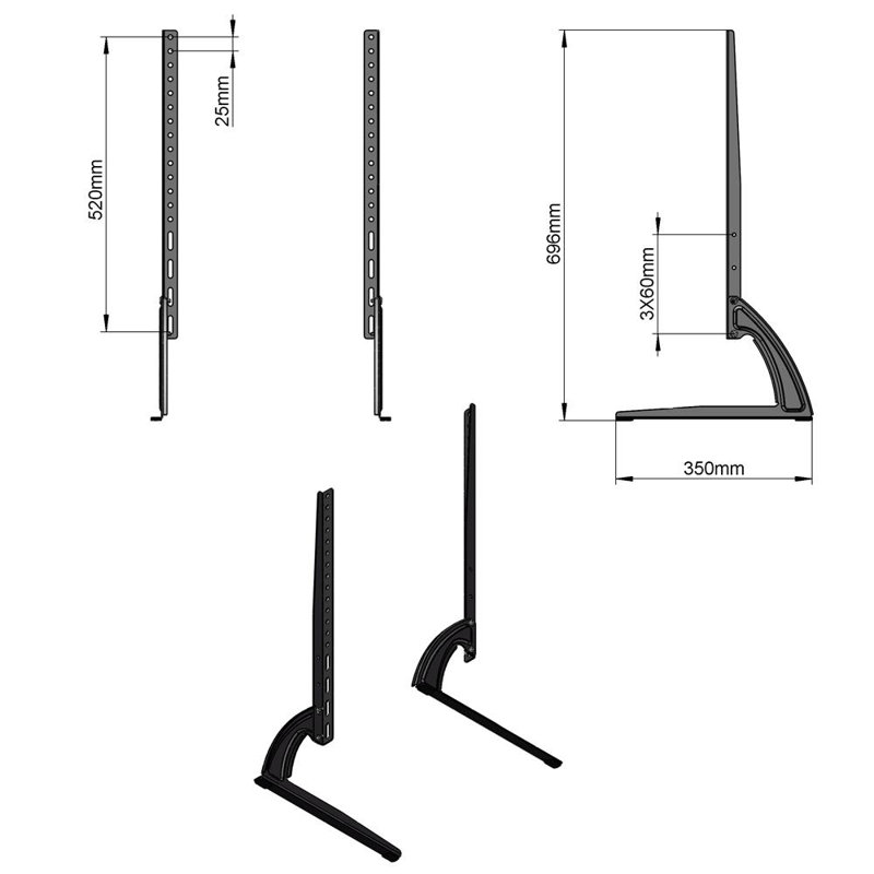 Blue Elephant Multi-Screen Single Screen Floor stand mount Electronic Mount