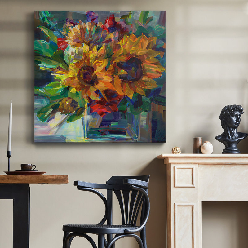 Soleil dans la maison - Toile tendue avec châssis de qualité supérieure - prête à être accrochée