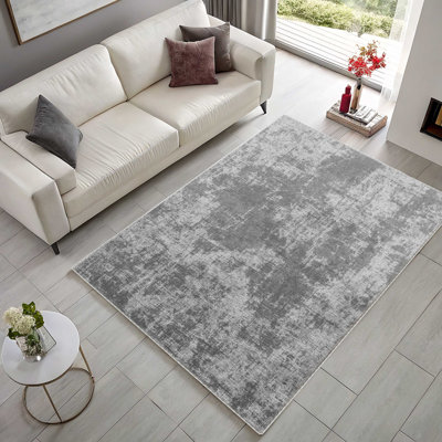 Tapis gris en coton Middlefield