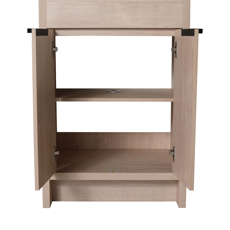 Meuble-lavabo autoportant avec lavabo en résine