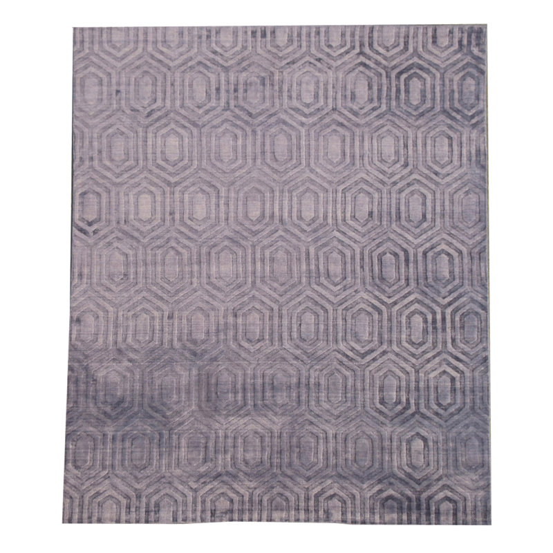  Tapis moderne fait à la main Silk, Rectangle 8 pi 7 po x 11 pi 5 po