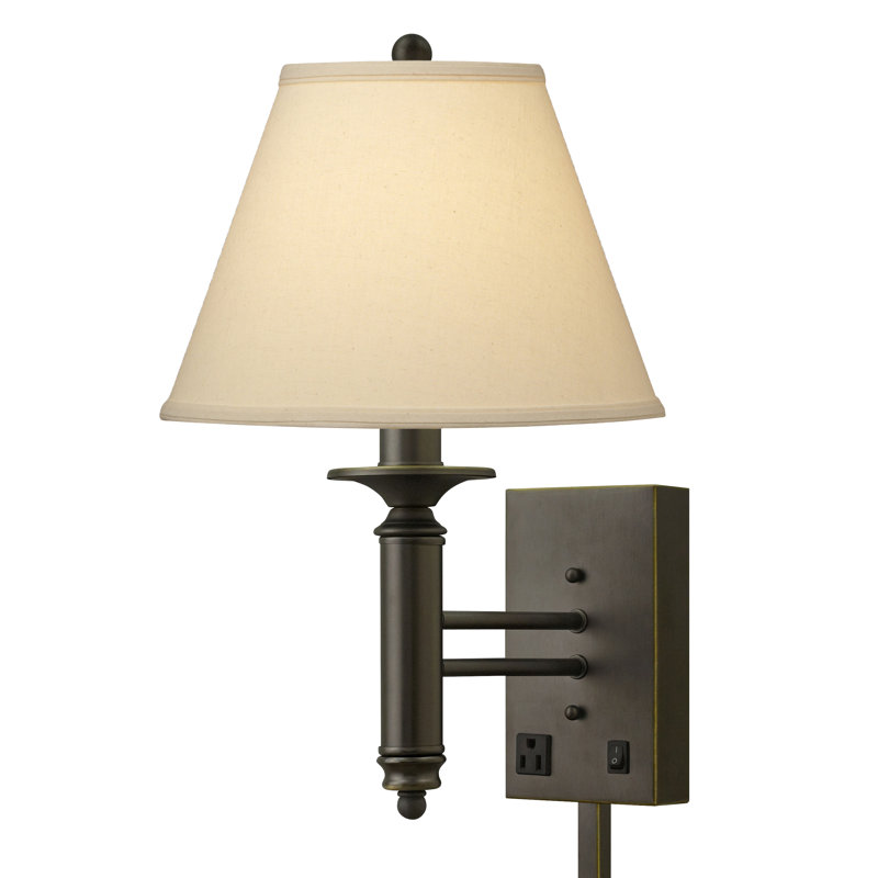 Traditional Madison Bronze Plug-in Armed Sconce