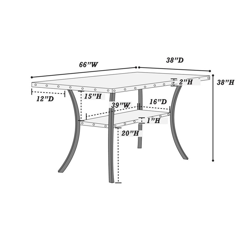 Mobilier de salle à manger Table de salle à manger rectangulaire en bois naturel 1pc