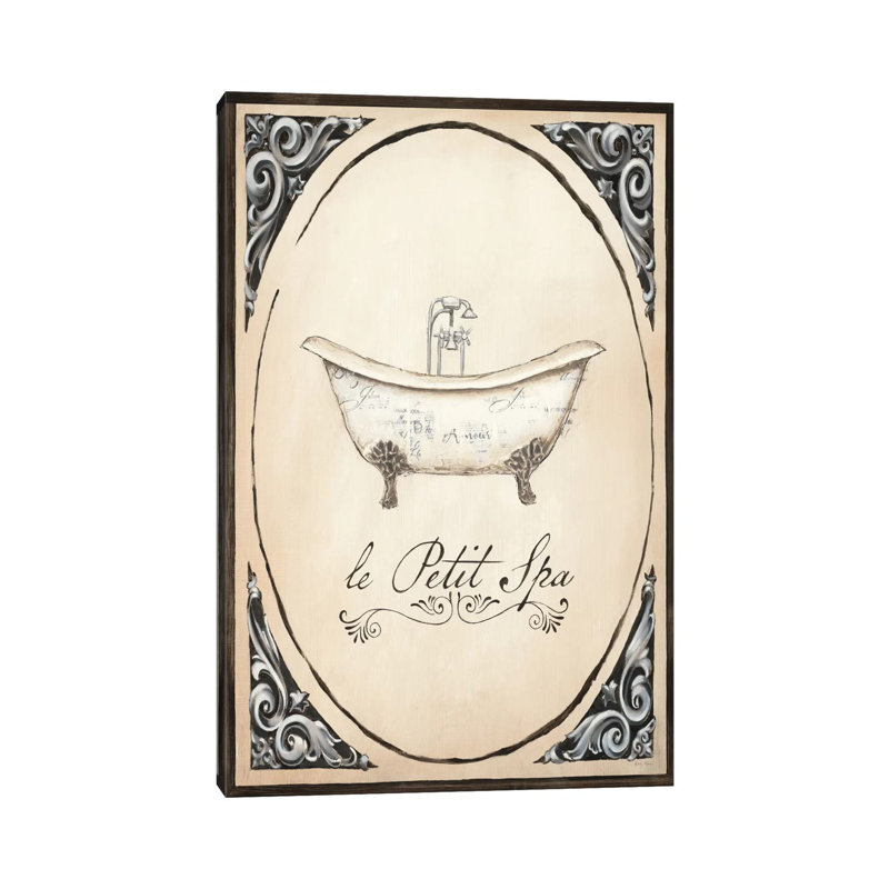 «Le Petit Spa I» par Emily Adams - impression d'art graphique, H 60 po x l 40po x P 1,5 po, Toile tendue
